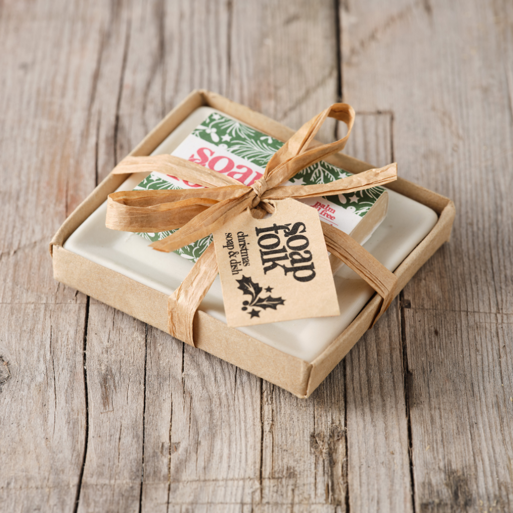 Mini Christmas Soap & Dish Set