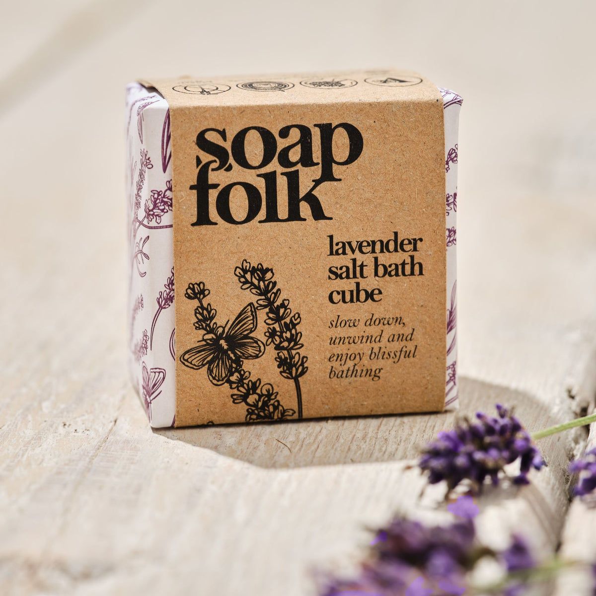 Lavender Salt Bath Cube - 150g