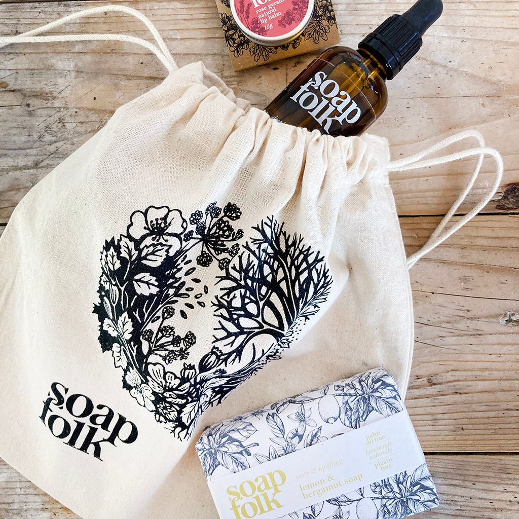 Organic Cotton Drawstring Gift Bag