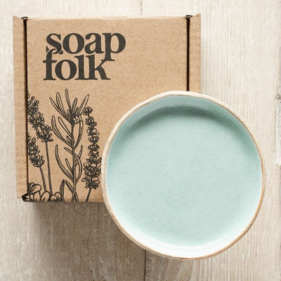 Travel Soap Gift Set and Mini Ceramic Dish